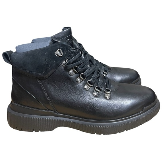 Thomas & Vine Sherman Leather Water Resistant Black Comfort Foam Boots sz 10 - Picture 1 of 12